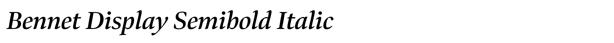Bennet Display Semibold Italic image